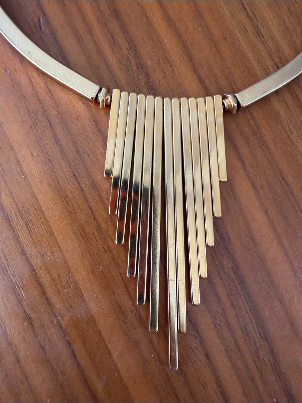 Vintage monet Gold Statement Fringe Collar Necklace choker - Picture 6 of 8